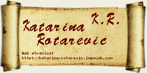 Katarina Rotarević vizit kartica